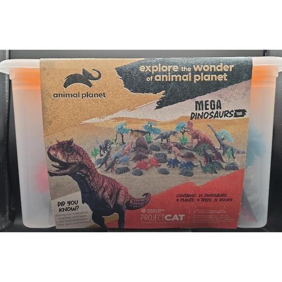 Animal Planet 45 Pc Dino Figures Play Set With Storage Prehistoric - Picture 1 of 7